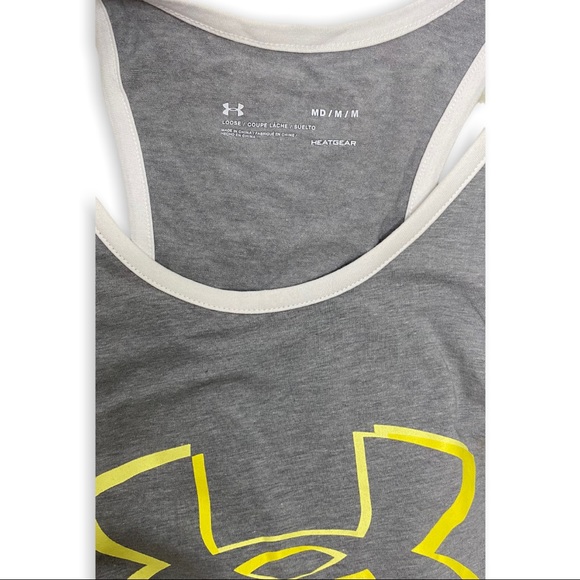 NEW Grey Under Armour Tank Top Muscle / Workout Shirt Women’s Size Medium - Picture 2 of 9